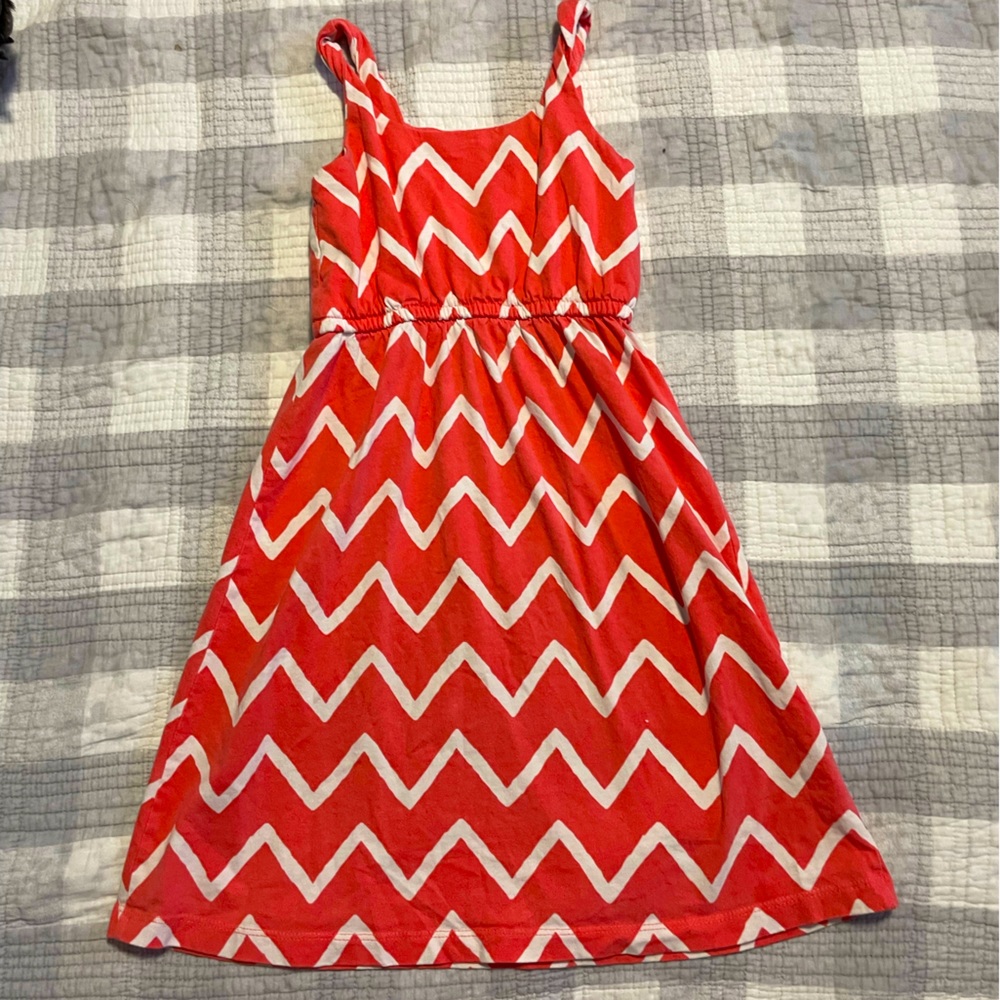Gymboree Coral Chevron Midi Dress